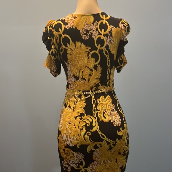 Gold and black dress - Picture 6 of 7